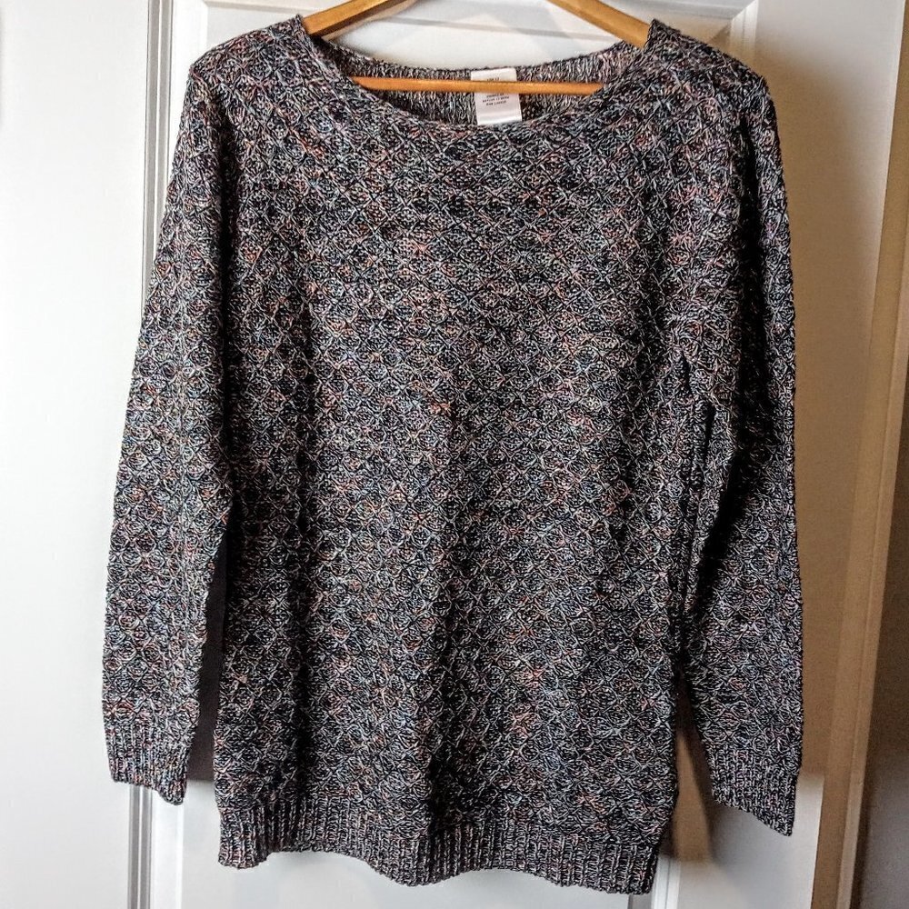 Venus Fashion Multicolor Marled Yarn Cotton Sweater